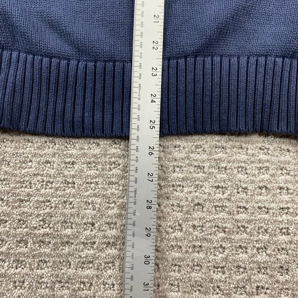 Tommy Hilfiger Sweater Men Small S Navy Blue Knit Shawl Neck Casual Pullover - Picture 10 of 11